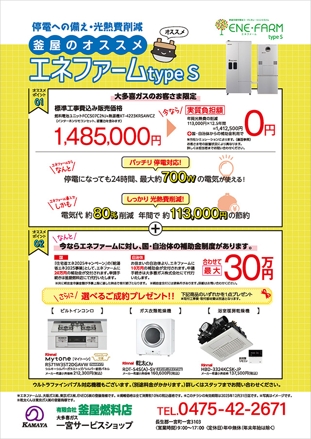エネファーム typeS
