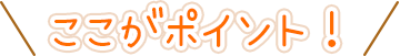 ここがポイント！